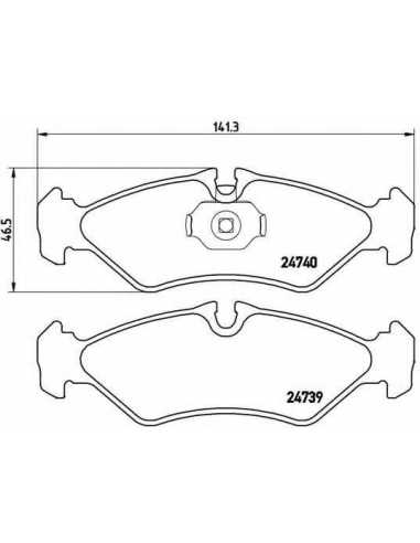 Pastillas de freno traseras BREMBO P 50 081 - VW LT Mk II Caja/Chasis