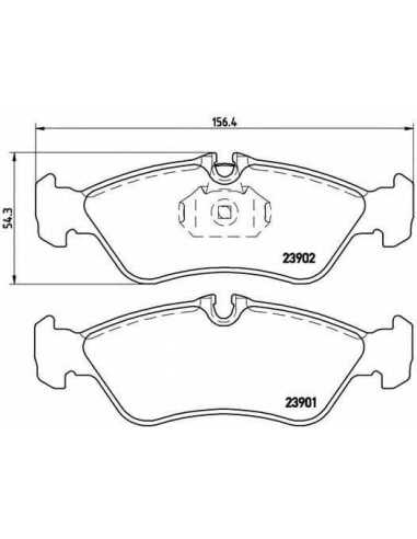 Pastillas de freno traseras BREMBO P 50 082 - PUCH G-MODELL