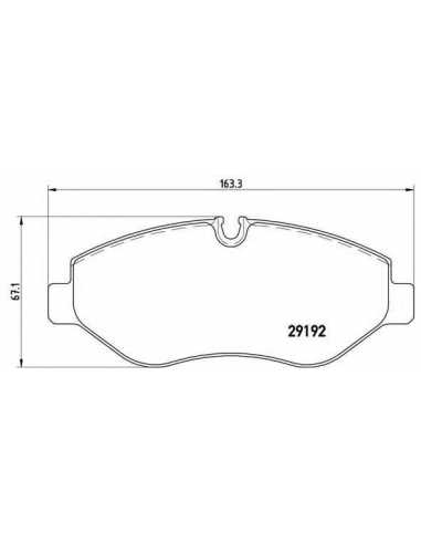 Pastillas de freno delanteras BREMBO P 50 085 - MERCEDES-BENZ VITO / MIXTO Furgón