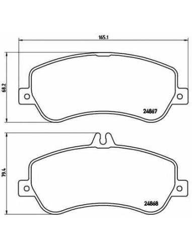 Pastillas de freno delanteras BREMBO P 50 086 - MERCEDES-BENZ CLASE GLK