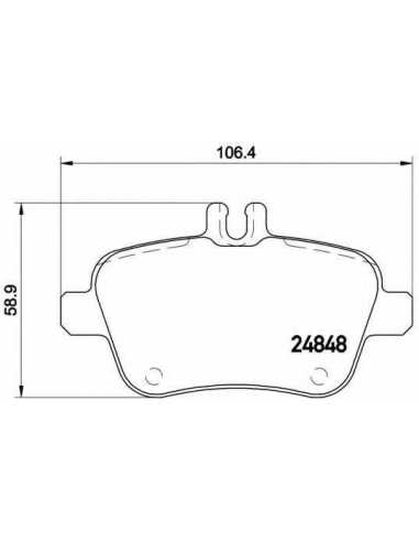Pastillas de freno traseras BREMBO P 50 091 - MERCEDES-BENZ CLASE B