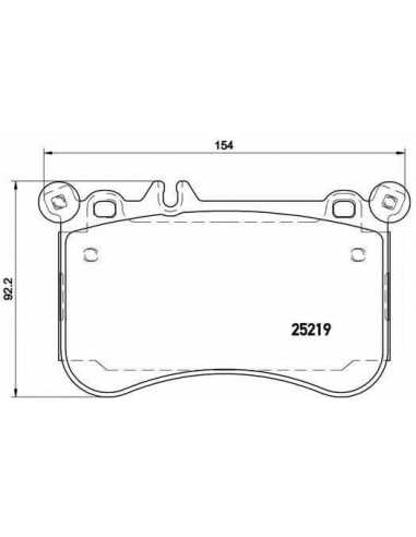 Pastillas de freno delanteras BREMBO P 50 097 - MERCEDES-BENZ CLASE S Sedán