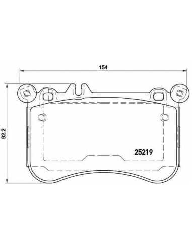 Pastillas de freno delanteras BREMBO P 50 098 - MERCEDES-BENZ CLASE E Sedán