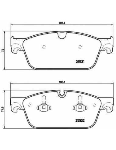 Pastillas de freno delanteras BREMBO P 50 102 - MERCEDES-BENZ CLASE M