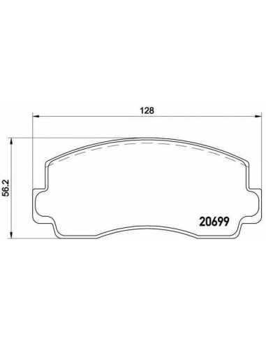 Pastillas de freno delanteras BREMBO P 54 002 - MITSUBISHI SAPPORO  