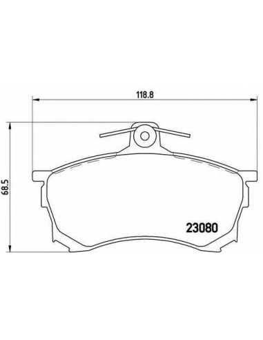 Pastillas de freno delanteras BREMBO P 54 021 - MITSUBISHI CARISMA Sedán