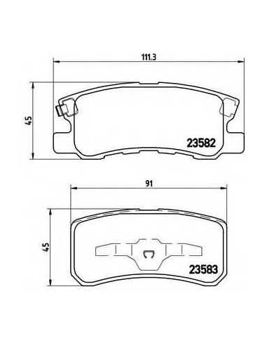 Pastillas de freno traseras BREMBO P 54 031 - MITSUBISHI PAJERO/SHOGUN