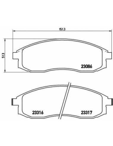 Pastillas de freno delanteras BREMBO P 54 032 - NISSAN CEFIRO Sedán