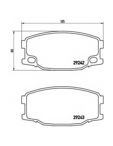 Pastillas de freno BREMBO P 54 035 - MITSUBISHI CANTER Caja/Chasis