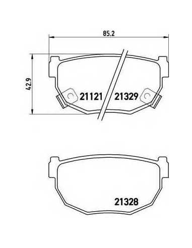 Pastillas de freno traseras BREMBO P 56 010 - NISSAN 200 SX Coupé