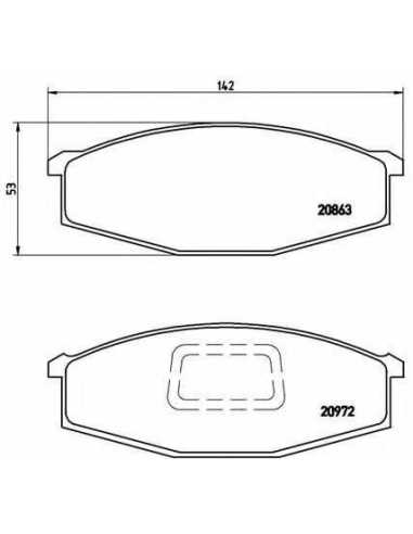 Pastillas de freno delanteras BREMBO P 56 012 - NISSAN PATROL Station Wagon