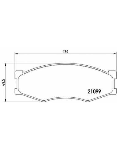 Pastillas de freno delanteras BREMBO P 56 014 - NISSAN LAUREL