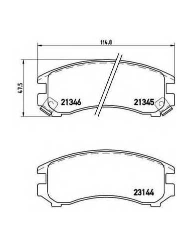 Pastillas de freno delanteras BREMBO P 56 018 - NISSAN 180 SX Coupé