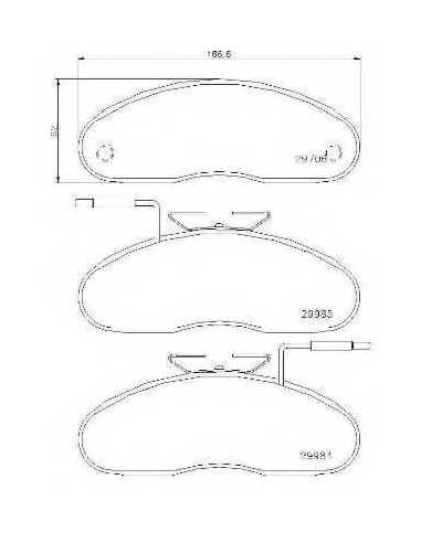 Pastillas de freno delanteras BREMBO P 56 019 - NISSAN TRADE Autobús