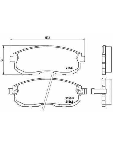 Pastillas de freno delanteras BREMBO P 56 021 - NISSAN MAXIMA