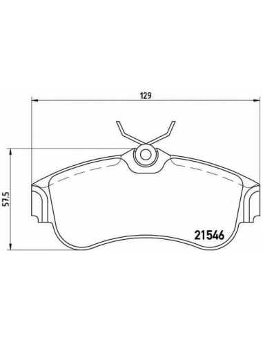 Pastillas de freno delanteras BREMBO P 56 022 - NISSAN PRIMERA