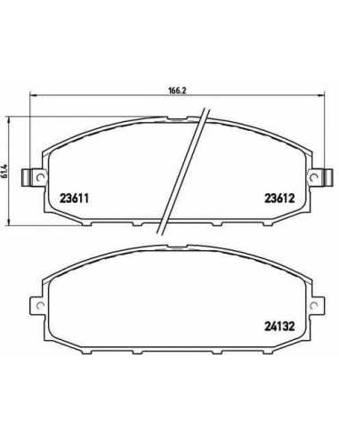 Pastillas de freno delanteras BREMBO P 56 041 - NISSAN PATROL IV Caja/Chasis