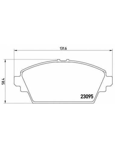 Pastillas de freno delanteras BREMBO P 56 044 - NISSAN PRIMERA Hatchback