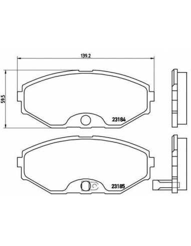 Pastillas de freno delanteras BREMBO P 56 045 - INFINITI J30