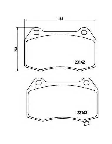 Pastillas de freno delanteras BREMBO P 56 047 - NISSAN FAIRLADY Z Descapotable