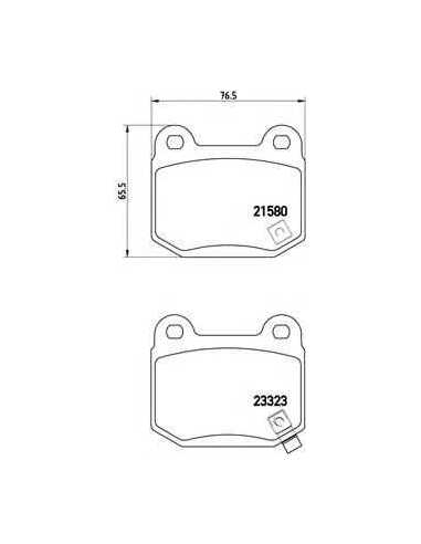 Pastillas de freno traseras BREMBO P 56 048 - SUBARU IMPREZA Fastback