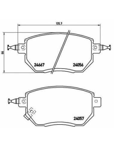 Pastillas de freno delanteras BREMBO P 56 051 - INFINITI M45