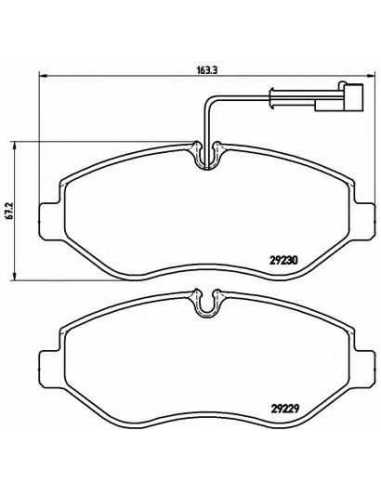 Pastillas de freno delanteras BREMBO P 56 066 - NISSAN CABSTAR Caja/Chasis