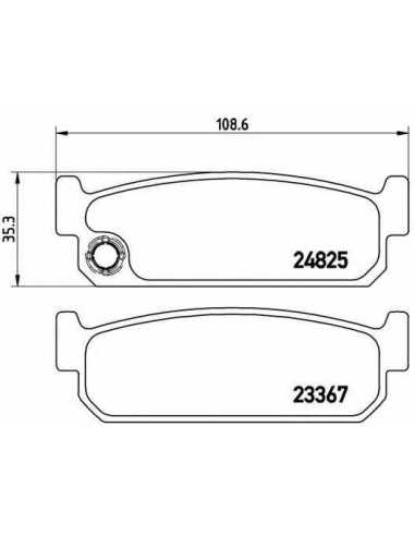 Pastillas de freno traseras BREMBO P 56 067 - NISSAN MAXIMA
