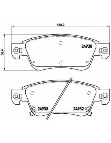 Pastillas de freno delanteras BREMBO P 56 080 - INFINITI EX