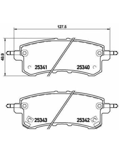 Pastillas de freno traseras BREMBO P 56 082 - INFINITI QX56