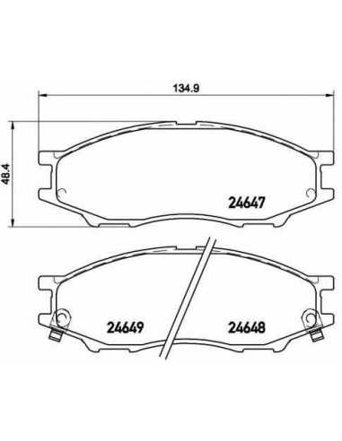 Pastillas de freno delanteras BREMBO P 56 083 - NISSAN CUBE