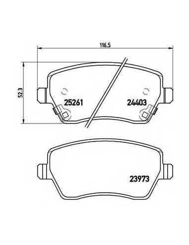 Pastillas de freno delanteras BREMBO P 56 086 - NISSAN VERSA NOTE