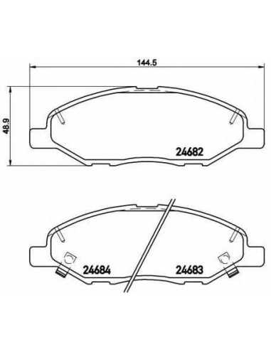 Pastillas de freno delanteras BREMBO P 56 088 - NISSAN LIVINA / GRAND LIVINA / LIVINA X-GEAR