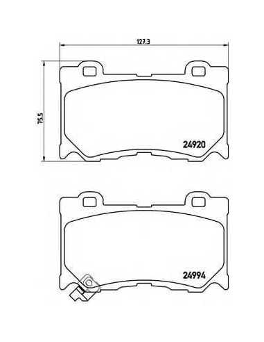 Pastillas de freno delanteras BREMBO P 56 089 - NISSAN 370 Z Roadster