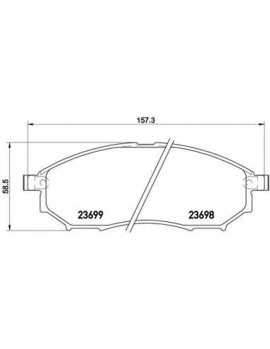 Pastillas de freno delanteras BREMBO P 56 094 - INFINITI QX50