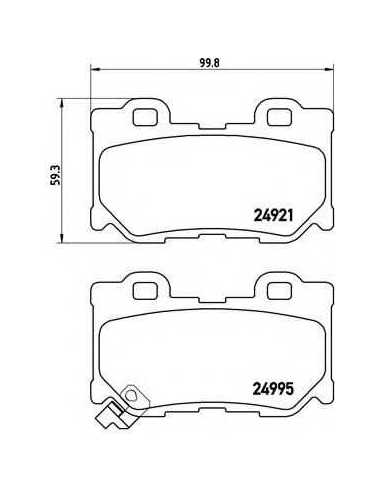 Pastillas de freno traseras BREMBO P 56 095 - INFINITI QX70