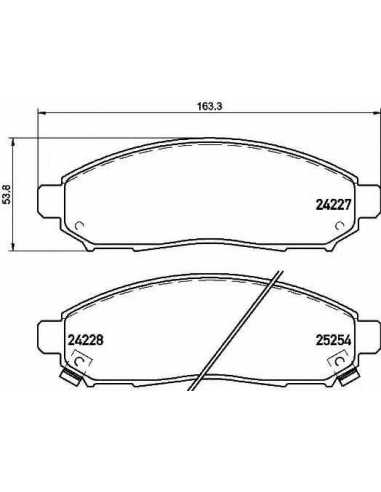 Pastillas de freno delanteras BREMBO P 56 096 - NISSAN LEAF