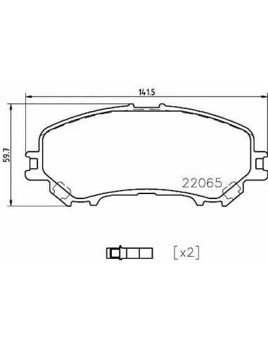 Pastillas de freno delanteras BREMBO P 56 099 - NISSAN ROGUE