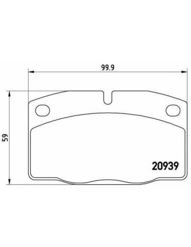 Pastillas de freno delanteras BREMBO P 59 005 - OPEL CORSA A Furgón