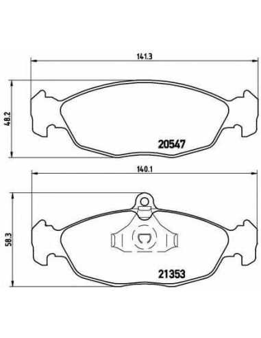 Pastillas de freno BREMBO P 59 011 - JAGUAR Vanden Plas