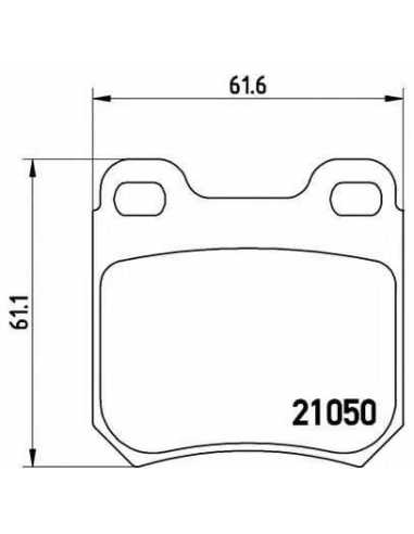 Pastillas de freno traseras BREMBO P 59 014 - OPEL VECTRA B Fastback