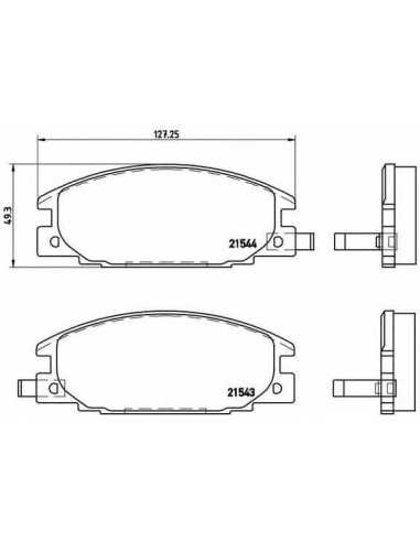 Pastillas de freno delanteras BREMBO P 59 015 - ISUZU RODEO