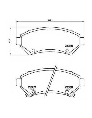 Pastillas de freno delanteras BREMBO P 59 028 - CADILLAC ELDORADO Coupé
