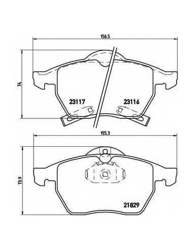 Pastillas de freno delanteras BREMBO P 59 029 - SAAB 900 Mk II Descapotable