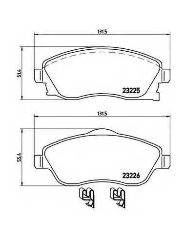 Pastillas de freno delanteras BREMBO P 59 036 - OPEL CORSA C Furgón