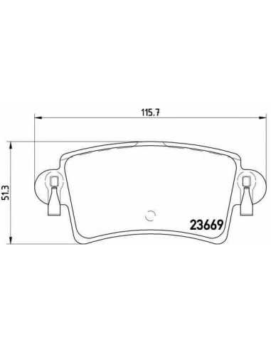 Pastillas de freno traseras BREMBO P 59 040 - OPEL MOVANO Furgón