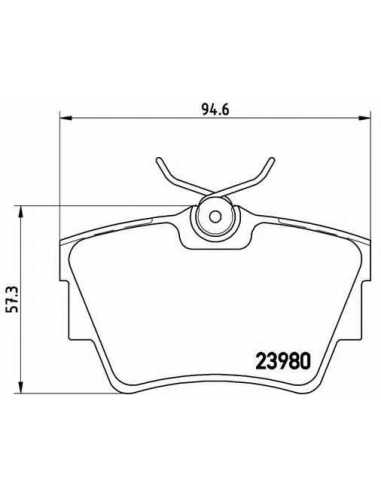 Pastillas de freno traseras BREMBO P 59 041 - OPEL VIVARO Furgón