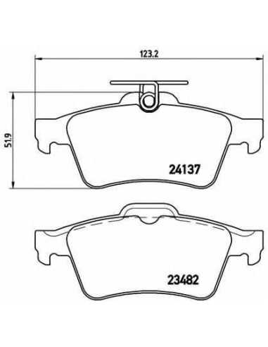 Pastillas de freno traseras BREMBO P 59 042 - OPEL SIGNUM