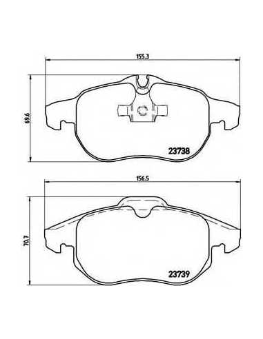 Pastillas de freno delanteras BREMBO P 59 043 - OPEL SIGNUM