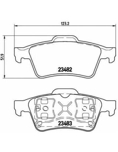 Pastillas de freno traseras BREMBO P 59 044 - NISSAN PRIMERA Traveller